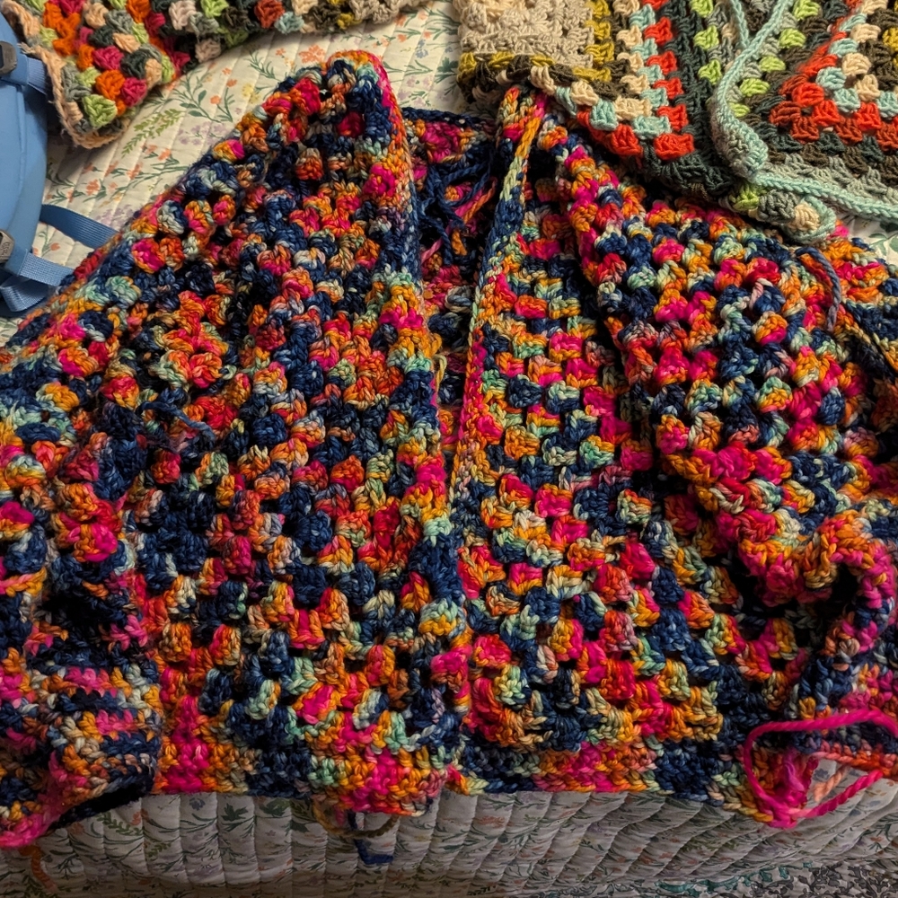 Handmade Colorful Crochet Cardigan